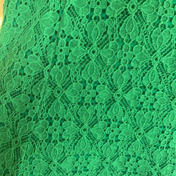 London Times Green Lace Dress Sz 14 - Picture 3 of 5